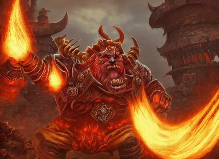 Image similar to donald trump as garrosh in world of warcraft