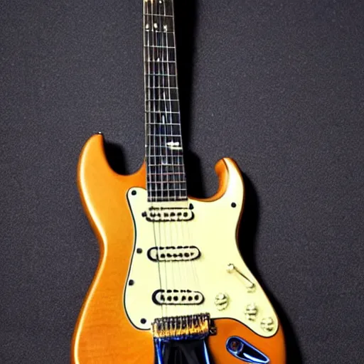 Prompt: an electric guitar made entirely out of the universe