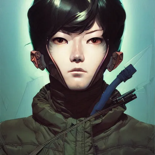 Image similar to prompt : stealthy rogue adventure character portrait soft light painted by james jean and katsuhiro otomo and erik jones, inspired by akira anime, smooth face feature, intricate oil painting, high detail illustration, sharp high detail, manga and anime 1 9 9 9