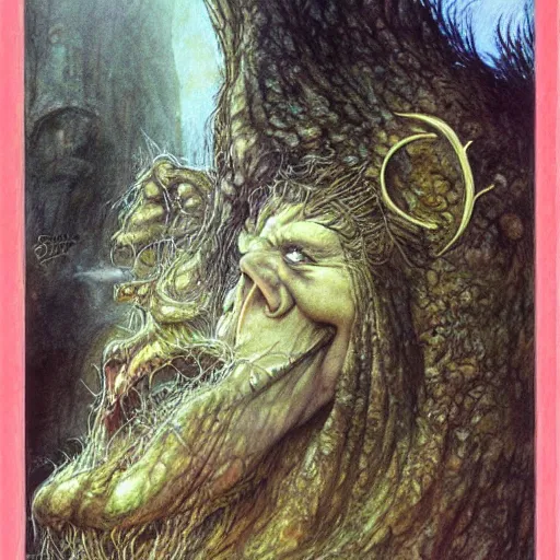 Image similar to a gigantic troll by brian froud and alan lee