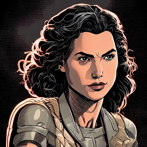 Prompt: portrait of gal gadot, by laurie greasley and james stokoe, 4 k, 8 k