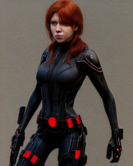 Image similar to Cathy Heaven as black widow, au naturel, hyper detailed, digital art, trending in artstation, cinematic lighting, studio quality, smooth render, unreal engine 5 rendered, octane rendered, art style by klimt and nixeu and ian sprigger and wlop and krenz cushart