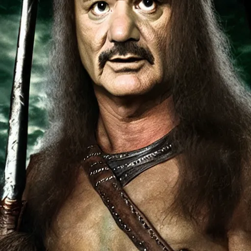 Image similar to bill murray as conan the barbarian