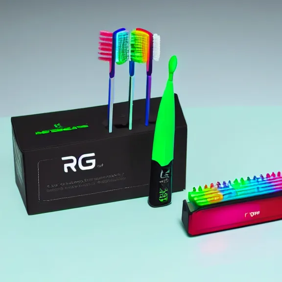 Image similar to RGB gaming toothbrush manufactured by the company Razor