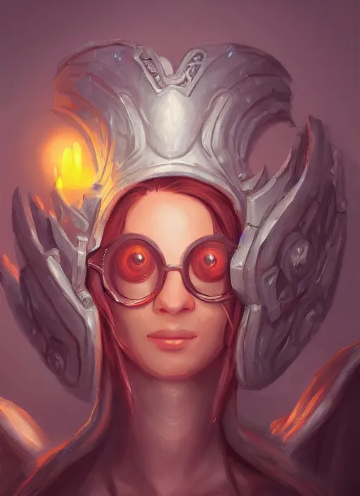 Image similar to beholder fantasy painting portrait, portrait, oil painting, artstation, unreal 5, hd, artgerm, dnd, rpg