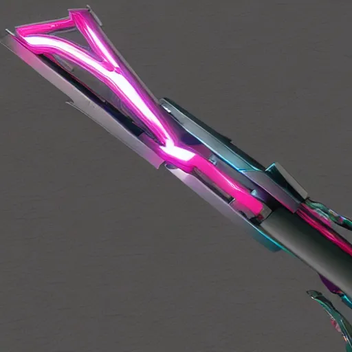 Image similar to cyberpunk scythe weapon