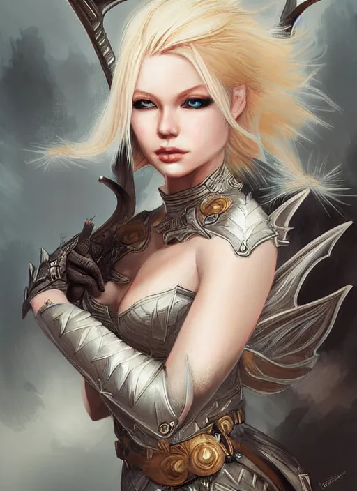 Image similar to blonde combat fairy venizian era, dark fantasy, extremely detailed, sharp focus, portrait, smooth, digital illustration, by rossdraws, frank franzzeta