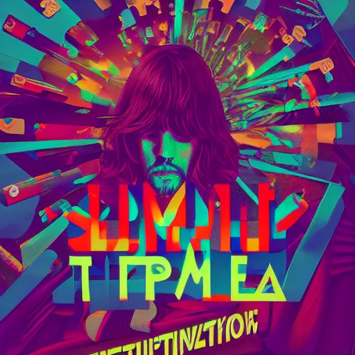 Prompt: Poster for a new album Tame Impala, surreal, retrofuturistic, highly detailed, trending on ArtStation, 8k, new release