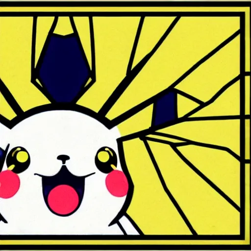 Prompt: a diamond Pikachu