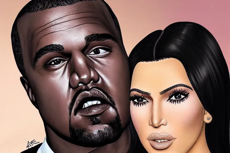 Prompt: Kayne-Kardashian, hyper-realistic, scary, horror, nightmare