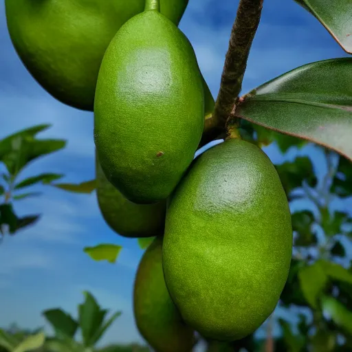 Prompt: green mango growing, 8 k, high definition, highly detailed, photo - realistic