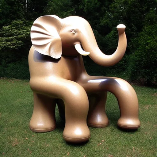 Prompt: surrealist elephant chair