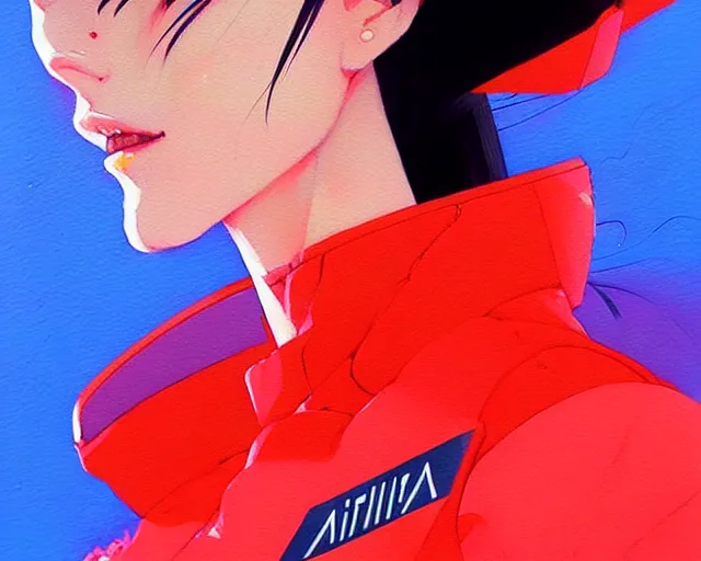 Image similar to a ultradetailed beautiful painting of misato from evangelion, by conrad roset, greg rutkowski and makoto shinkai trending on artstation