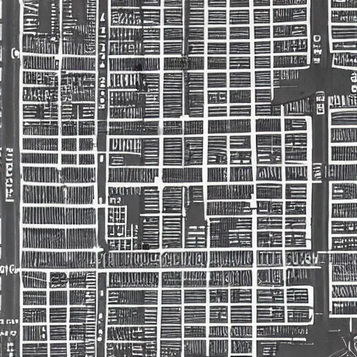 Prompt: map of a city Block of new york, after a war, top down perspecrive