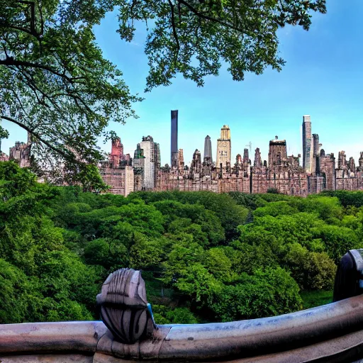 Image similar to a 180 degrees photo of central park