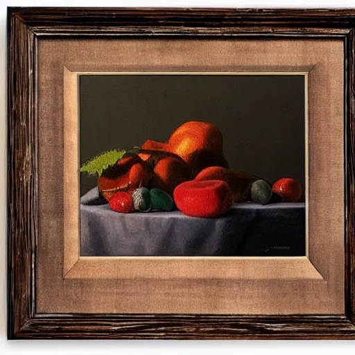 Image similar to still life painting by David Brown, matte,