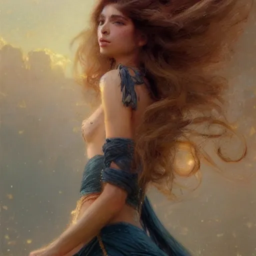 Image similar to A beautiful woman with gorgeously lengthy hair, painting by Gaston Bussiere and Greg Rutkowski, trending on artstation, 4k, 8k