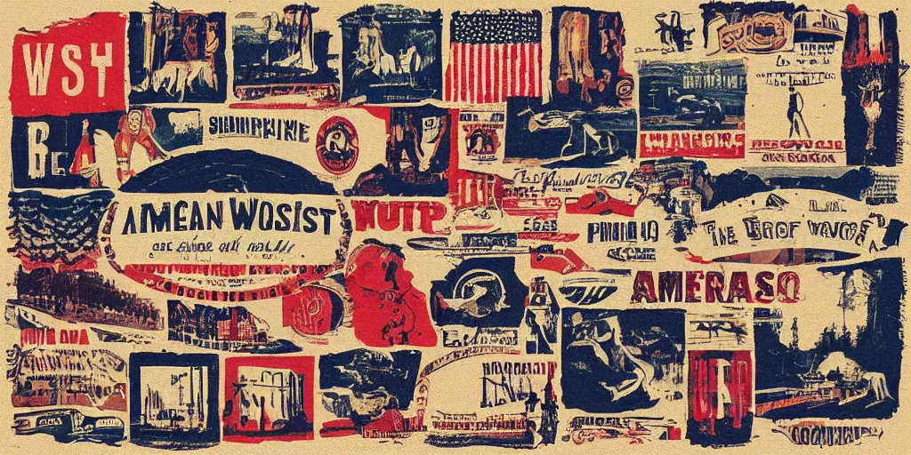 Image similar to “American west in the style of Thi Bui”