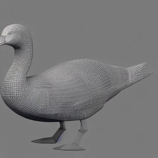 Prompt: 3d render model of goose