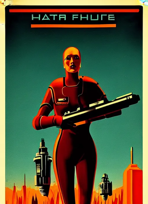 Image similar to vintage sci - fi art, poster, harsh lighting, retro future, vintage