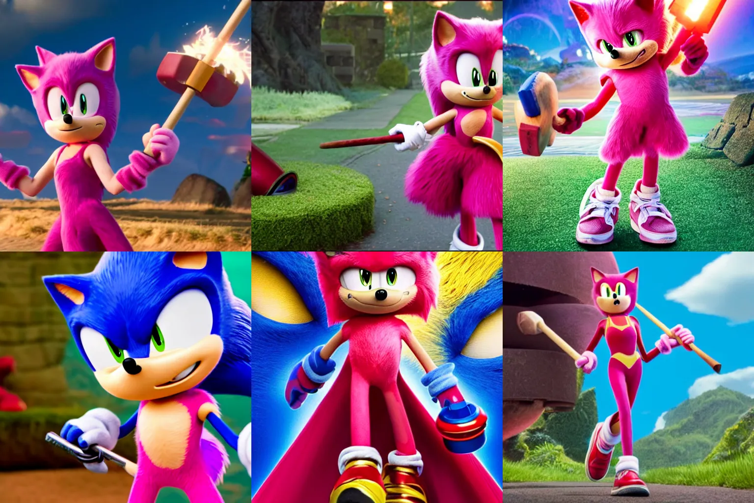 When Amy Rose is not in Sonic the Hedgehog movie and Sonic the hedgehog  2movie