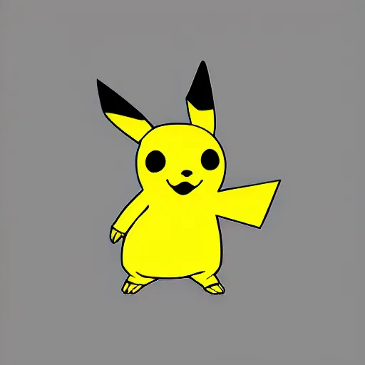 Image similar to isometric pikachu figure, high polygon