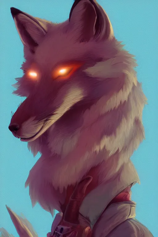 Image similar to a fox fursona, trending on artstation, by kawacy, furry art, digital art, cyberpunk, high quality, backlighting