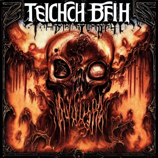 Prompt: Technical brutal death metal album