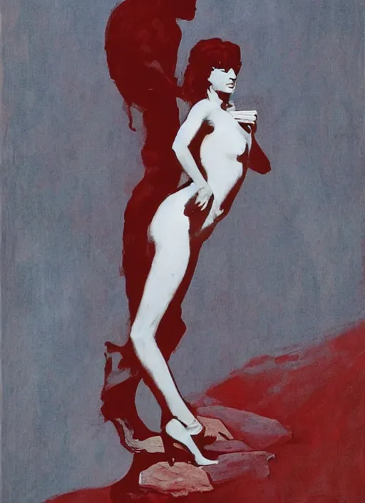 Image similar to twin peaks movie poster art by jeffrey catherine jones