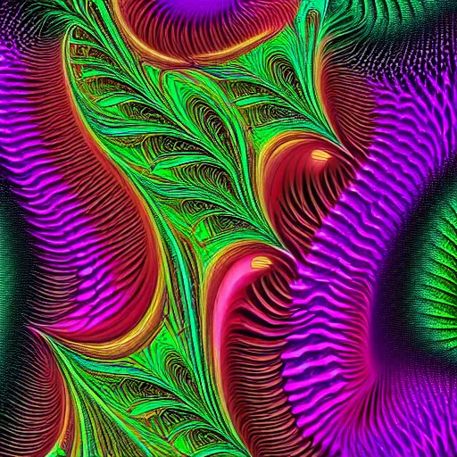 Prompt: a sinister, mind - bending fractal, vaguely reminiscent of a parrot