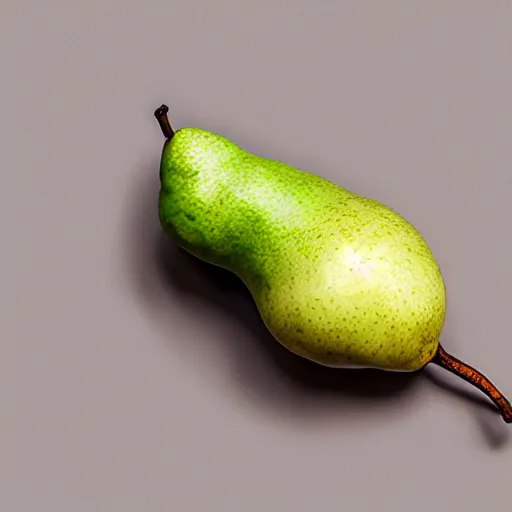 Image similar to a pear cut into seven pieces arranged in a ring