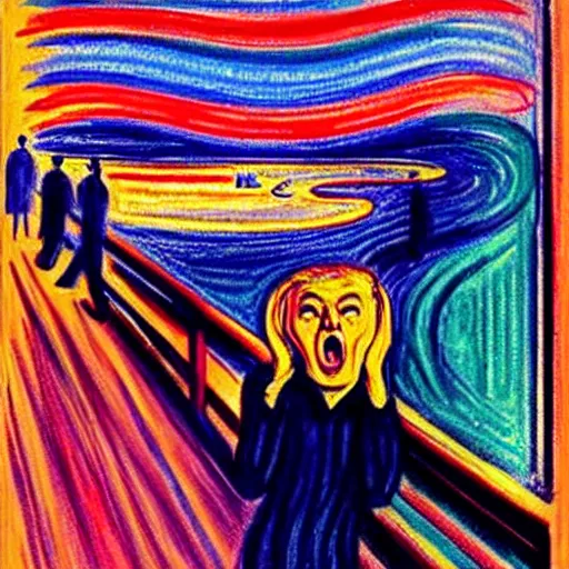 Image similar to donald trump in the scream by edward munch
