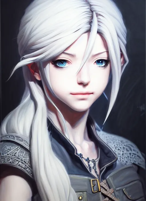 Image similar to a portrait of ashe an ultrafine detailed painting, detailed painting, detailed eyes!!, final fantasy octopath traveler lovecraft ghibly