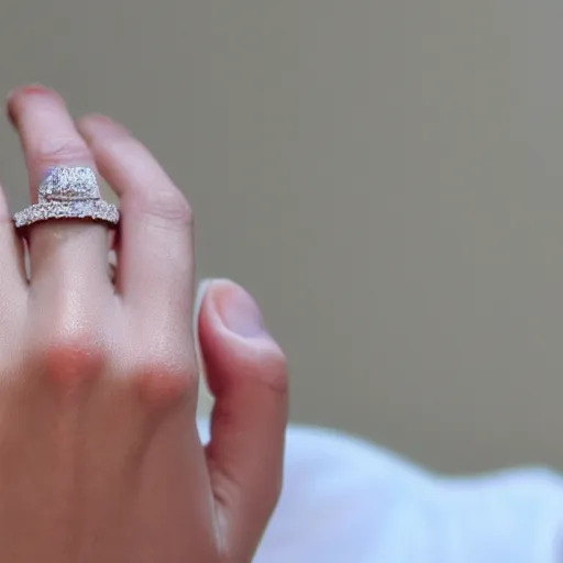 Image similar to wife wearing a ring with shimmering 7 6 0 carat diamond