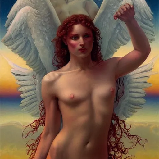 Image similar to an amazing masterpiece of art by gerald brom 👼 🌥️