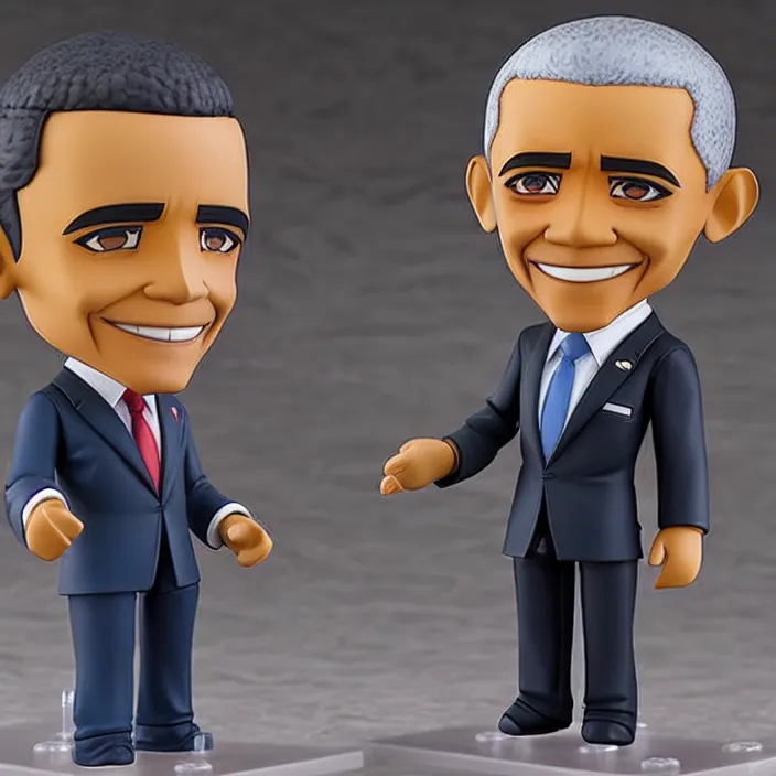 Image similar to Obama, An anime nendoroid of Obama, figurine, detailed product photo