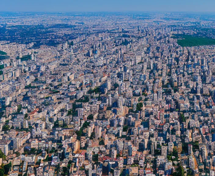 Prompt: 4 k hd, high detail photograph of bucharest from above, shot with sigma f / 4. 2, 2 5 0 mm sharp lens, wide shot, consistent, isometric view, volumetric lighting, high level texture render