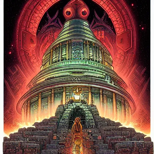Prompt: the temple of eternity by killian eng and dan mumford