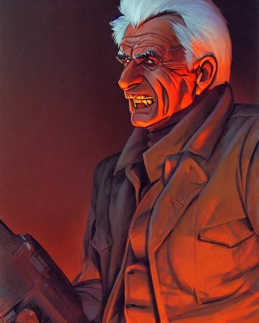 Prompt: jacques derrida. 1 9 8 0 s dystopian soviet russia, propaganda screens. unreal engine, fantasy art by jesper ejsing. faithfully depicted facial expression, perfect anatomy global illumination, radiant light, detailed and intricate environment