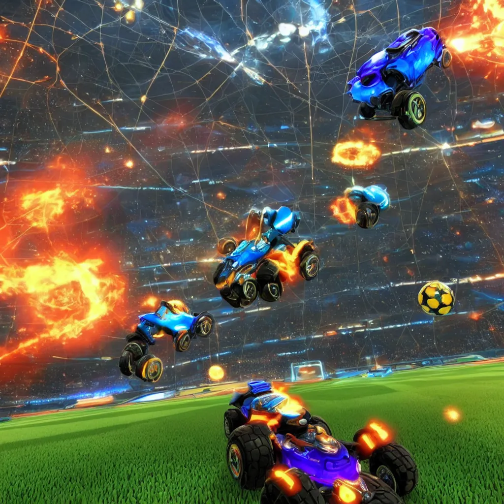 Image similar to Stephen Hawking in rocket league