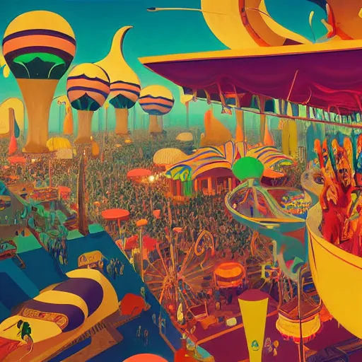 Image similar to carnival in rio de janiero by paolo eleuteri serpieri and tomer hanuka and chesley bonestell and daniel merriam and tomokazu matsuyama, unreal engine, high resolution render, featured on artstation, octane, 8 k, highly intricate details, vivid colors, vector illustration