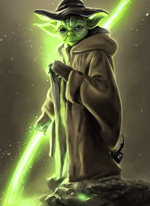 Prompt: Yoda wearing a black puffer jacket, wearing a baseball cap, elegant, digital painting, concept art, smooth, sharp focus, illustration, from StarCraft by Ruan Jia and Mandy Jurgens and Artgerm and William-Adolphe Bouguerea