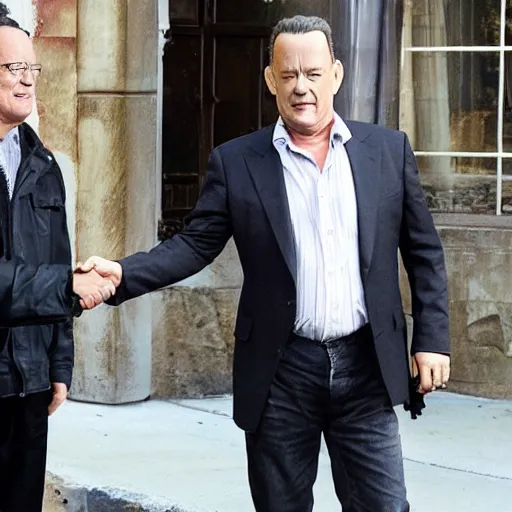 Prompt: tom hanks meets a ghost