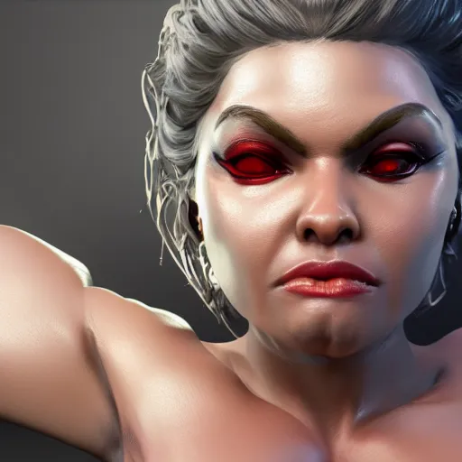 Image similar to your anger mom watching you play discord, muscle extremely detailed, fantastic details full face, mouth, trending on artstation, pixiv, cgsociety, hyperdetailed Unreal Engine 4k 8k ultra HD, WLOP