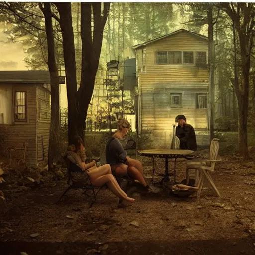 Image similar to artwork by Gregory Crewdson