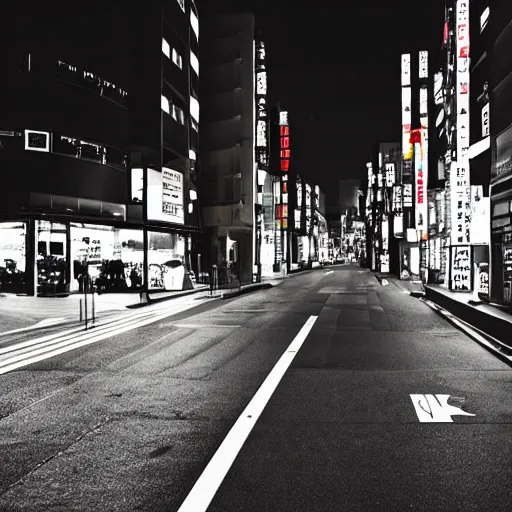 Image similar to tokyo street, lighting, dark sky