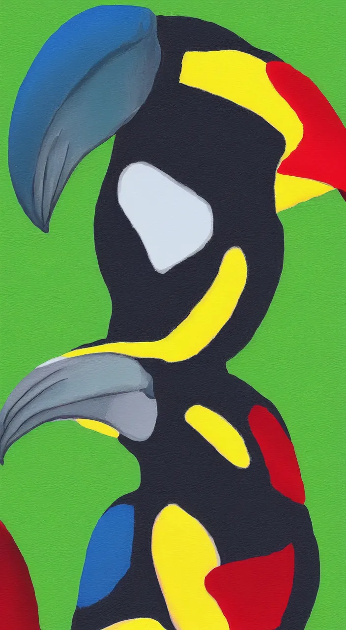 Image similar to child of toucan Sam and a horse, detailed, digital painting