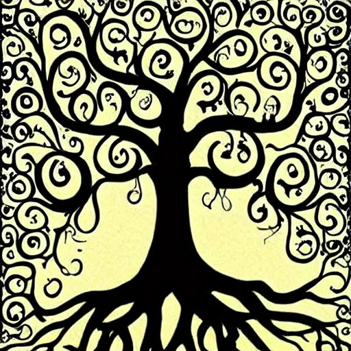 Image similar to tree of life, intricate roots, nebula life, cosmic life by tim burton