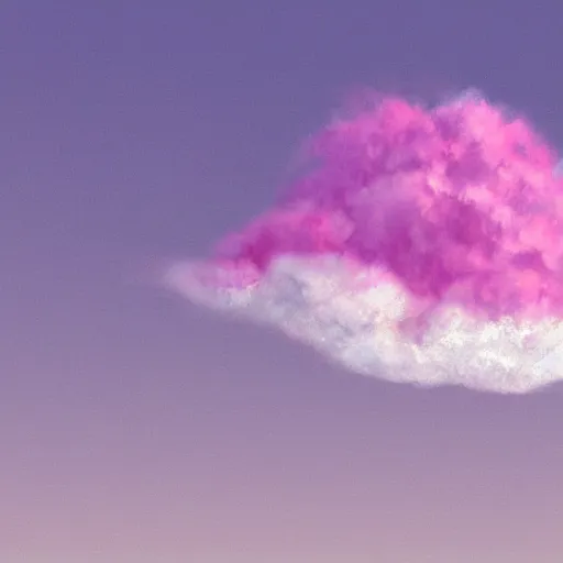 Prompt: bull volume sky concept art pink