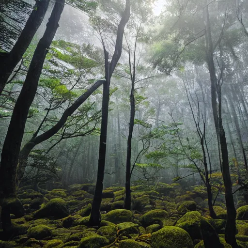 Image similar to photo of Yakushima Forest Eerie Japan golden hour